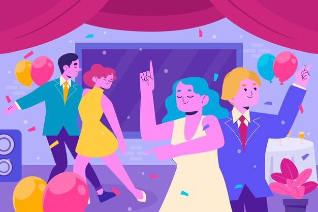 Ilustración de fiesta plana
