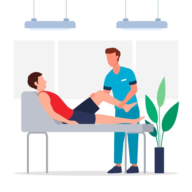 Ilustración de fisioterapia deportiva