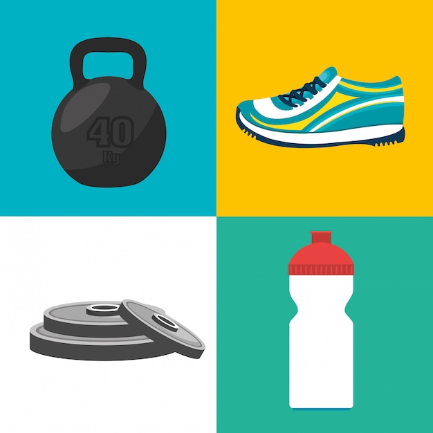 Vector gratuito ilustración de fitness deportivo