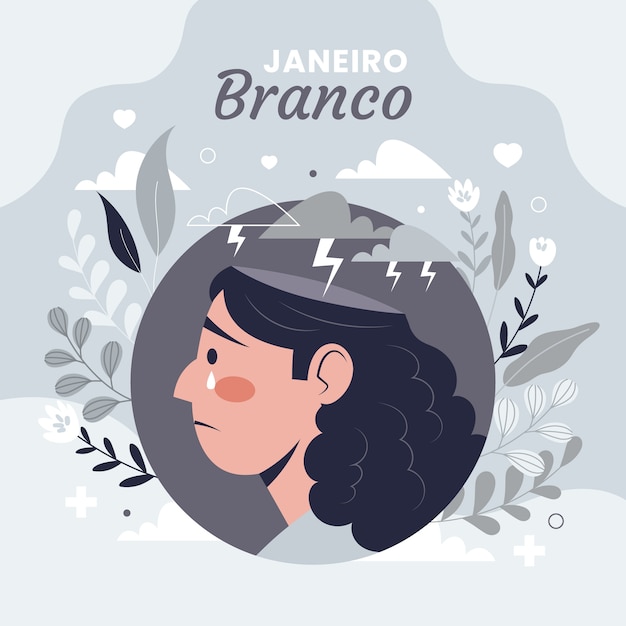 Ilustración de Flat Janeiro Blanco