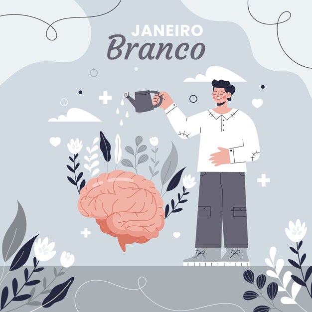 Ilustración de Flat Janeiro Blanco