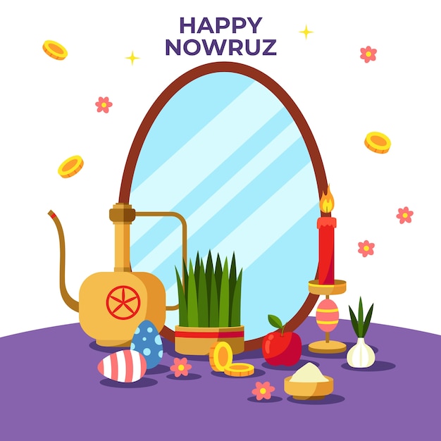 Ilustración de Flat nowruz