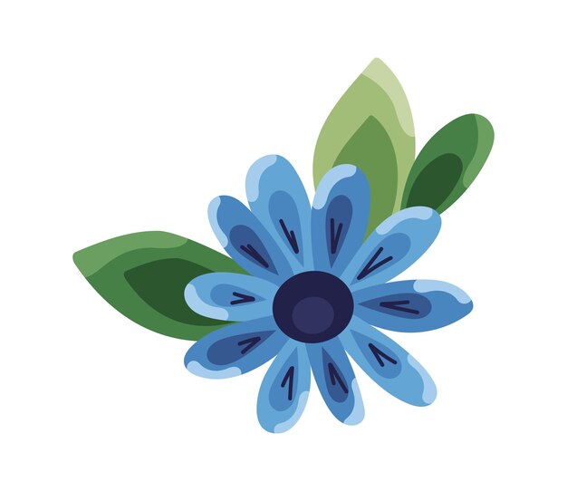 ilustración de flor azul