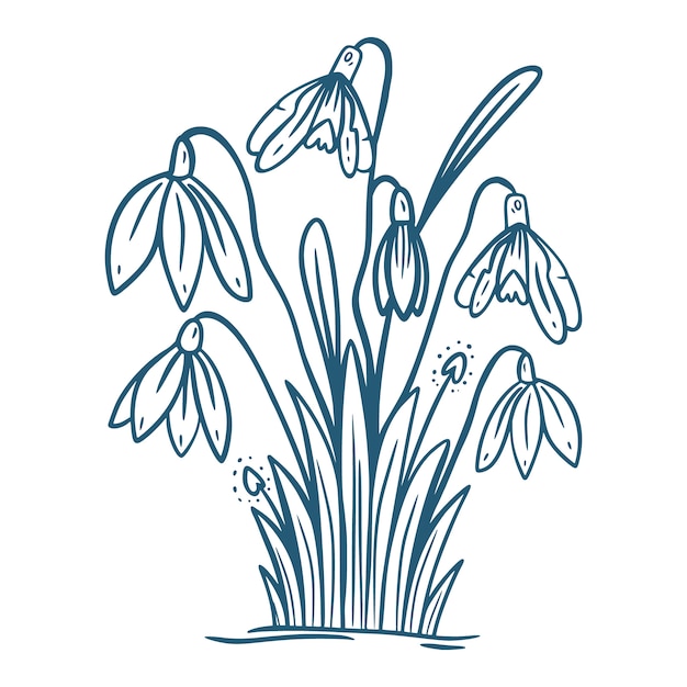 Vector gratuito ilustración de flor de diseño plano dibujado a mano