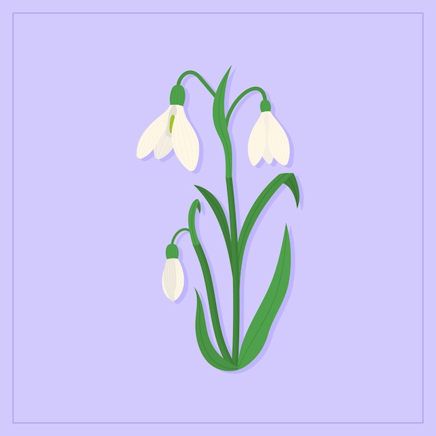 Vector gratuito ilustración de flor de diseño plano dibujado a mano