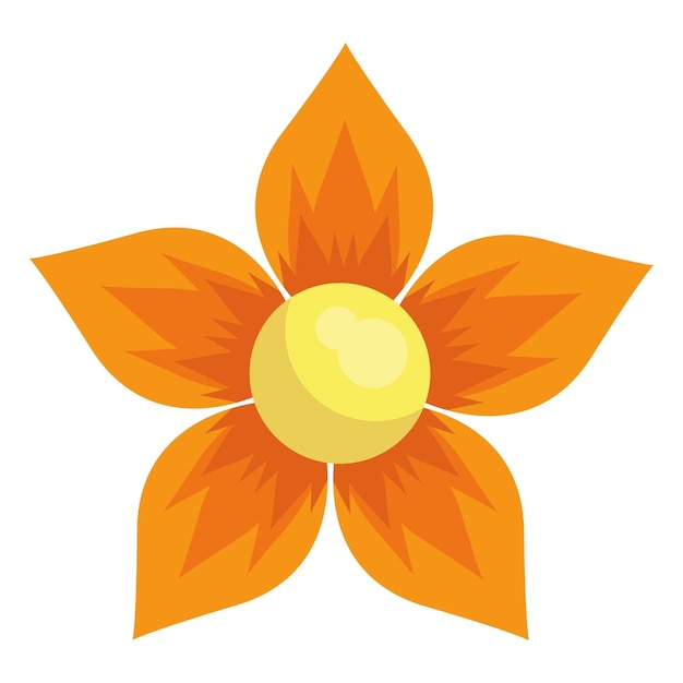 Vector gratuito ilustración de la flor de naranja