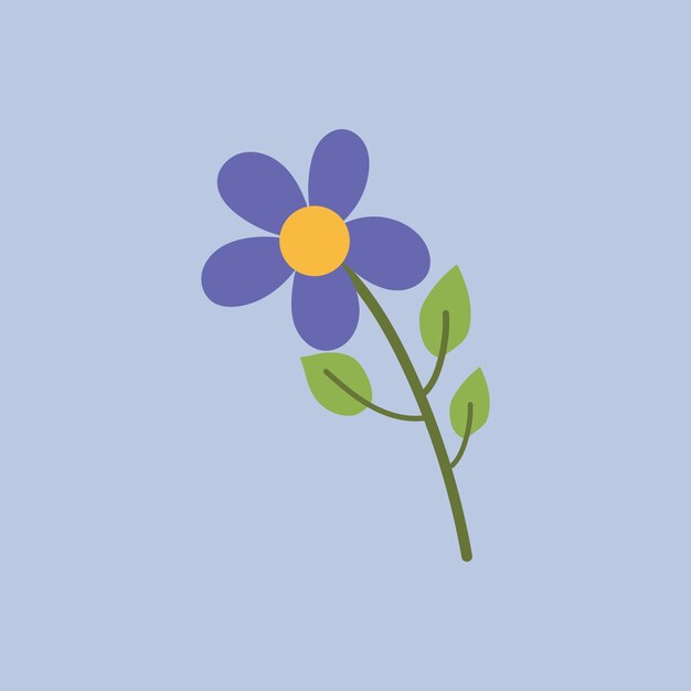 Ilustración de la flor vectorial de colores