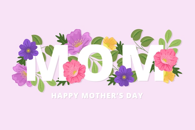 Ilustración floral del día de la madre