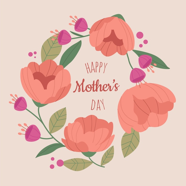 Ilustración floral del día de la madre