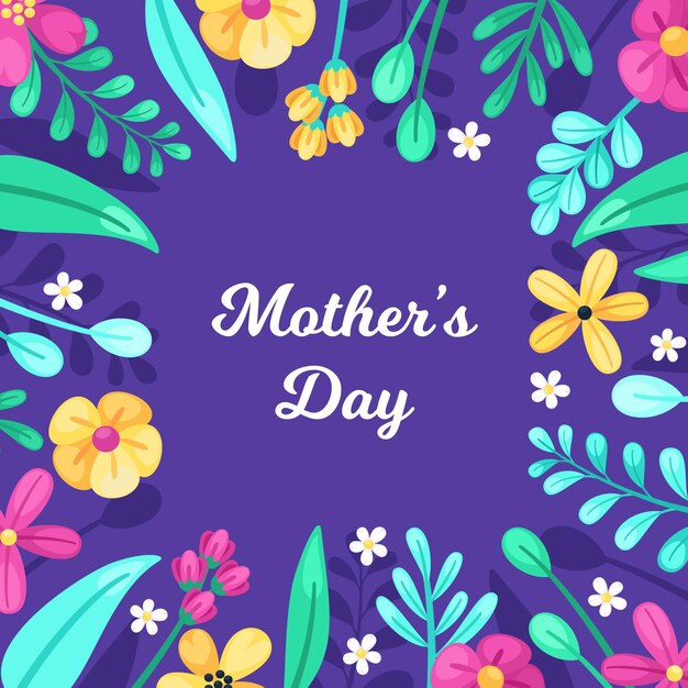 Ilustración floral del día de la madre