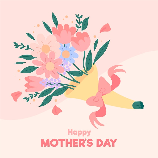 Ilustración floral del día de la madre