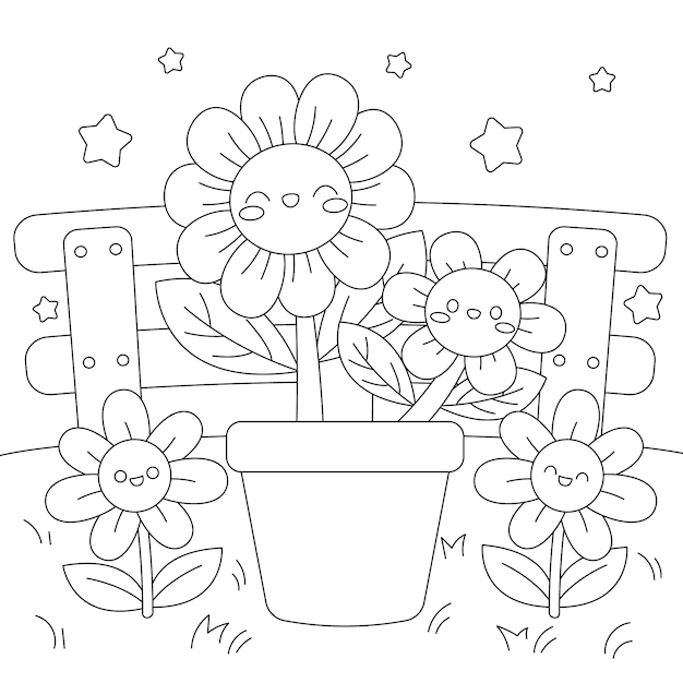 Ilustración floral dibujada a mano