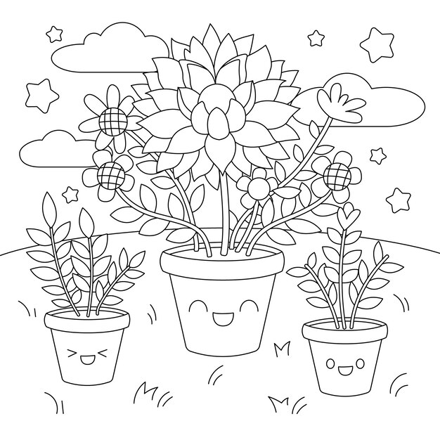 Ilustración floral dibujada a mano
