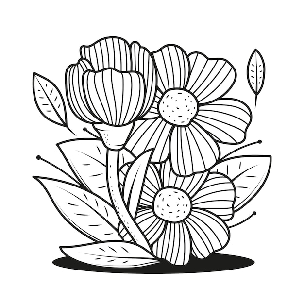 Ilustración floral dibujada a mano