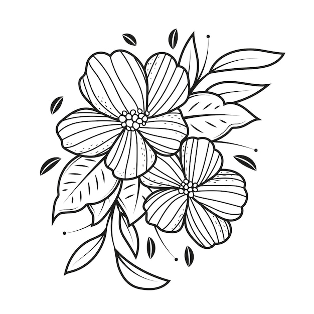 Ilustración floral dibujada a mano