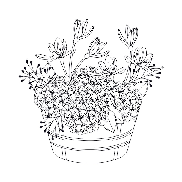 Ilustración floral dibujada a mano