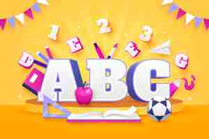 Vector gratuito ilustración de fondo abc