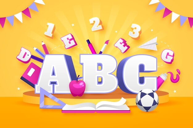Ilustración de fondo abc