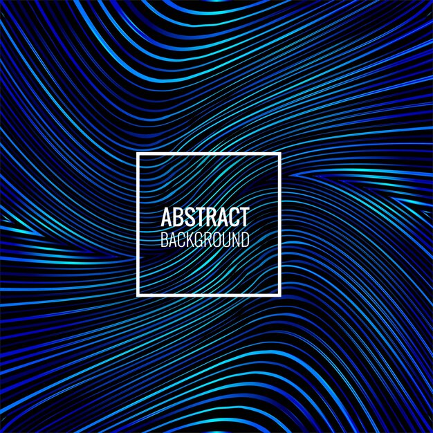 Ilustración de fondo abstracto líneas azules brillantes
