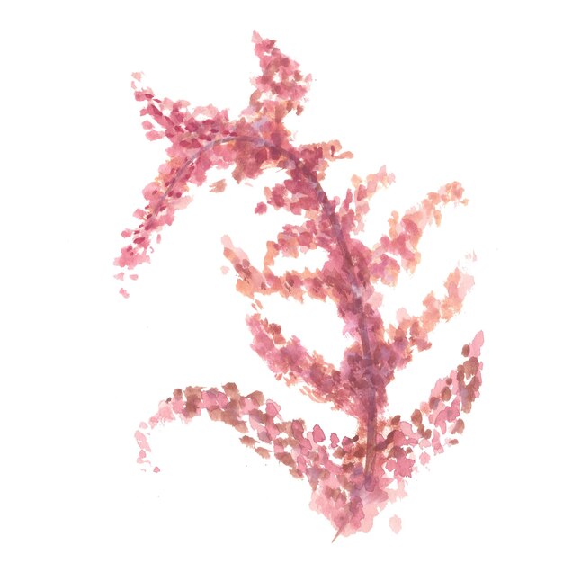 Ilustración de fondo de acuarela rosa de elemento de hoja abstracta Alta resolución Foto gratis