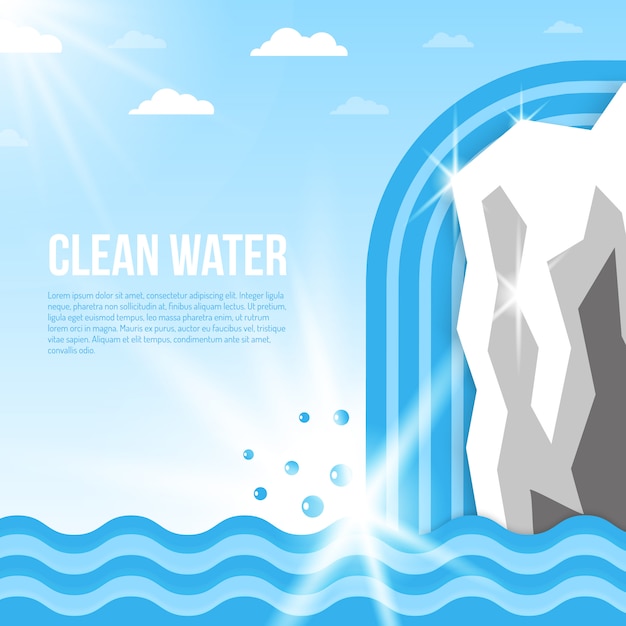 Vector gratuito ilustración de fondo de agua