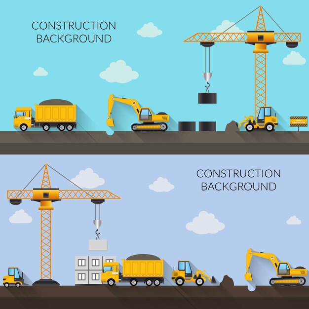 Ilustración de fondo de construcción