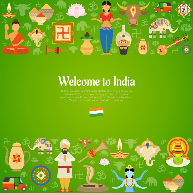 Ilustración de fondo de la india