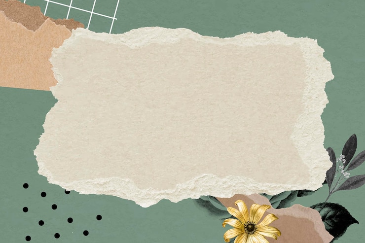 Vector gratuito ilustración de fondo de papel tapiz de marco de collage vintage, textura de papel de vector con espacio de diseño