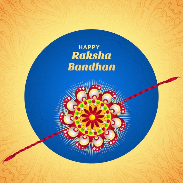 Ilustración de fondo de tarjeta de felicitación de raksha bandhan