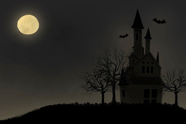 Ilustración del fondo temático de halloween