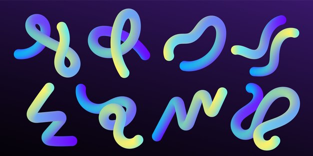 Ilustración de forma abstracta 3d degradado