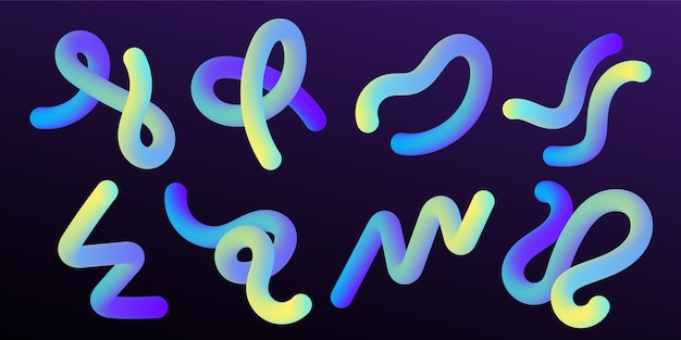 Ilustración de forma abstracta 3d degradado