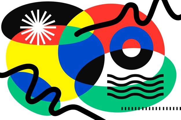 Ilustración de forma abstracta de diseño plano