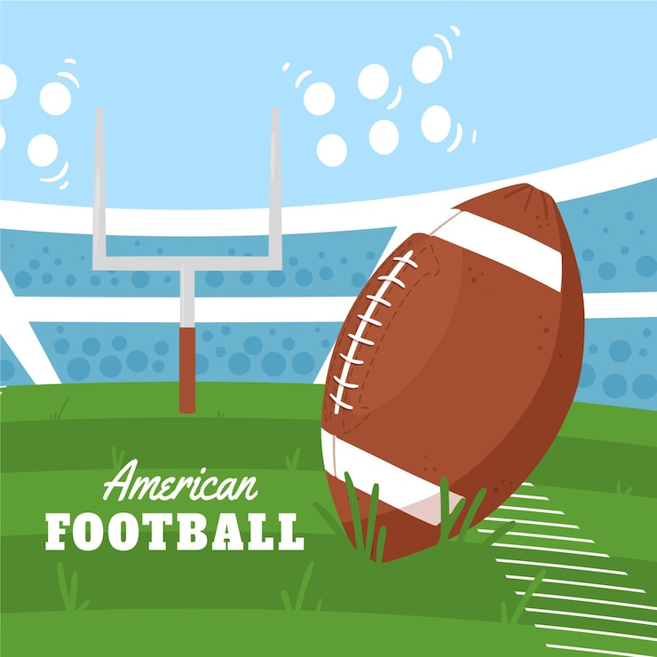 Vector gratuito ilustración de fútbol americano