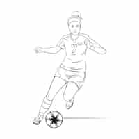 Vector gratuito ilustración de fútbol dibujada a mano