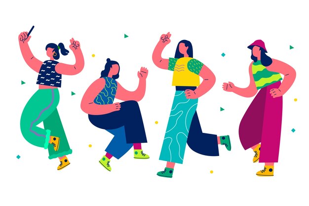 Ilustración de gente joven