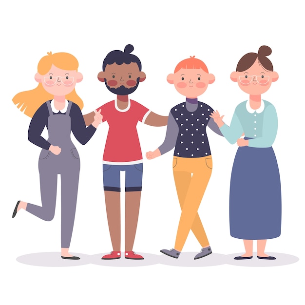 Ilustración de gente joven