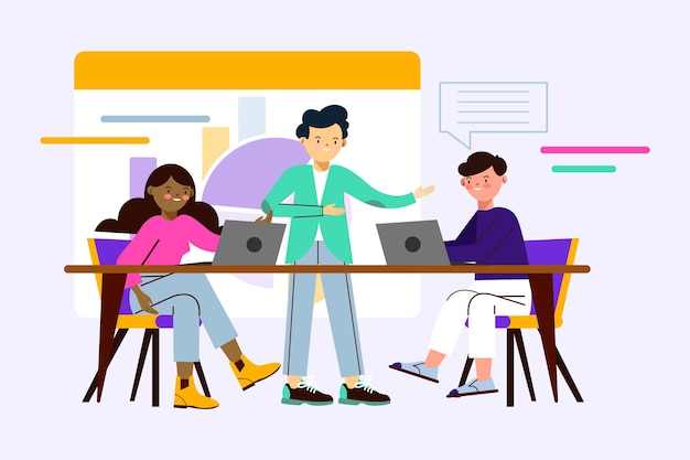 Ilustración de gente de negocios