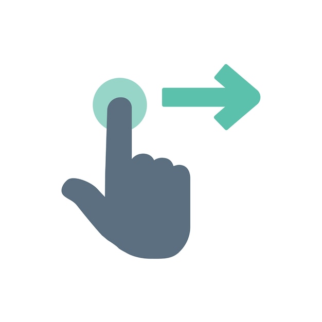 Vector gratuito ilustración del gesto de la mano de la pantalla táctil
