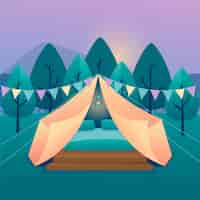 Vector gratuito ilustración de glamping degradado