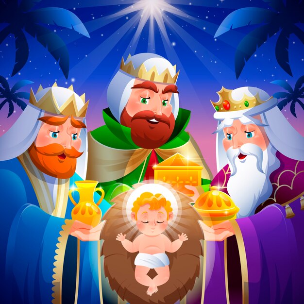 Ilustración de Gradient reyes magos