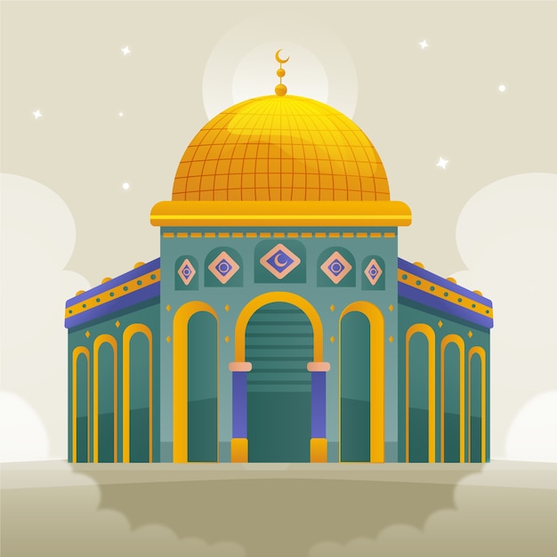 Ilustración de gradiente al aqsa