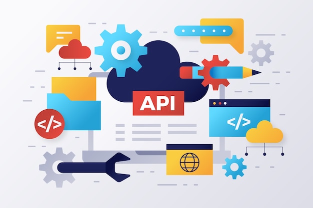 Ilustración de gradiente api