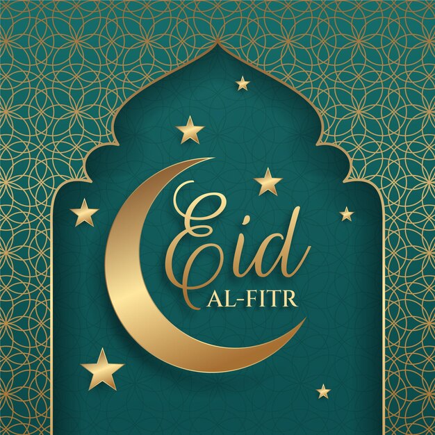 Ilustración de gradiente de eid al-fitr