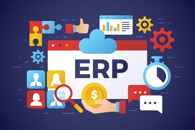 Ilustración de gradiente erp