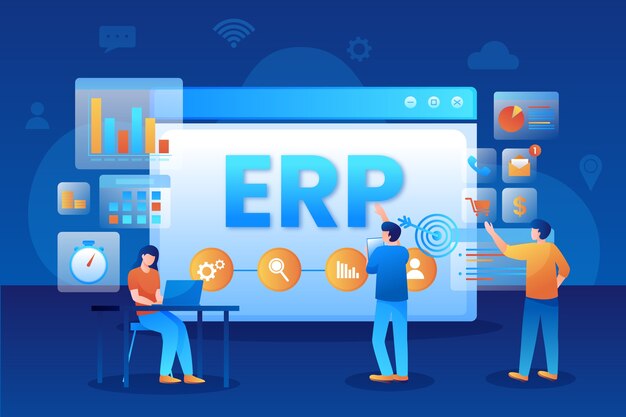Ilustración de gradiente erp