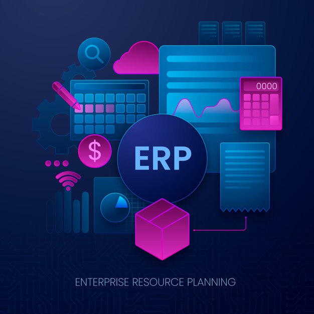 Ilustración de gradiente erp