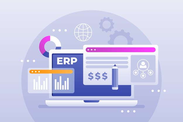 Ilustración de gradiente erp