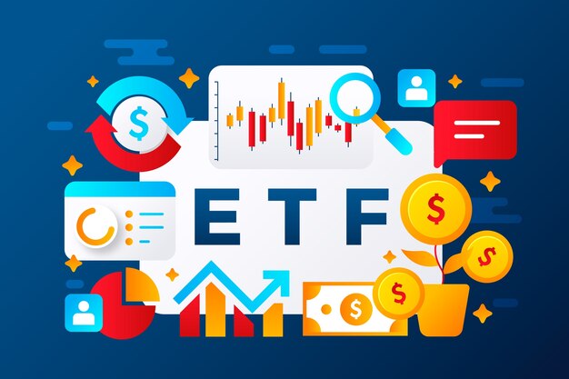 Ilustración de gradiente etf