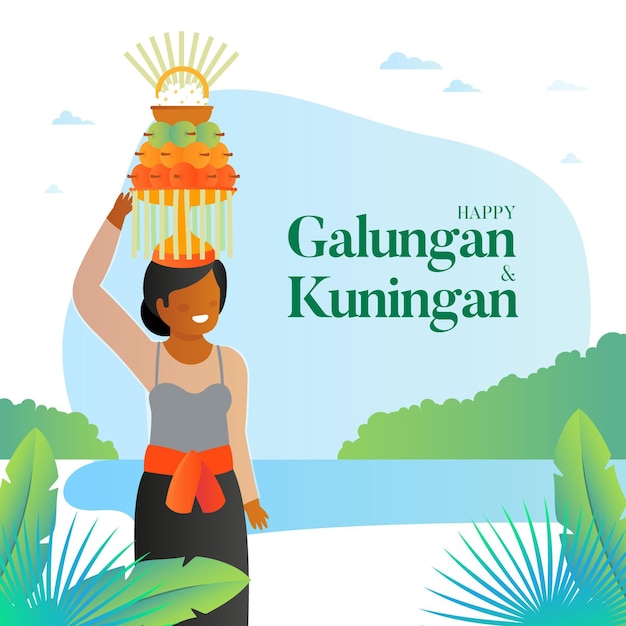 Ilustración de gradiente galungan